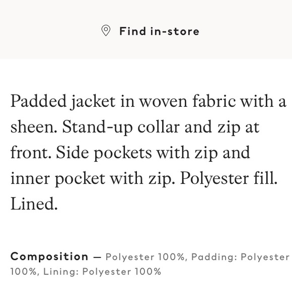 H&M MENS PADDED OUTDOOR JACKET IN GREEN SIZE SMALL - Picture 7 of 8